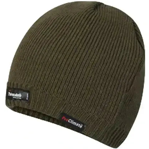 Bonnet Thinsulate imperméable Proclimate en trois couleurs, noir, vert et bleu marine, avec design côtelé extensible pour un confort optimal.