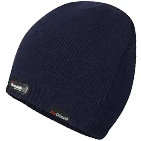 Bonnet Thinsulate imperméable Proclimate en trois couleurs, noir, vert et bleu marine, avec design côtelé extensible pour un confort optimal.