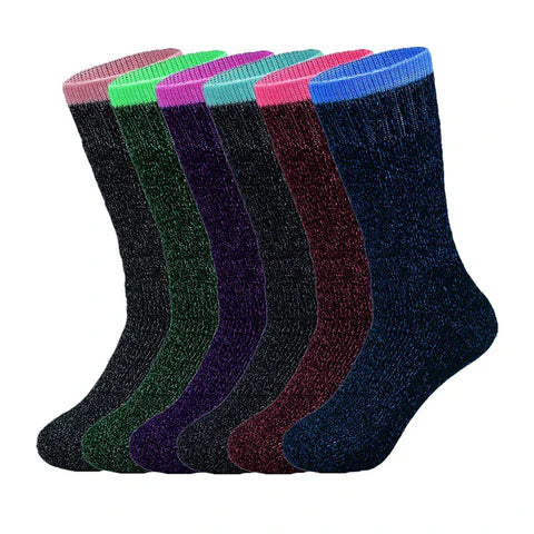 Chaussettes Thermiques Chauffantes pour Femmes - Lot de 6 paires (AT287) Taille 37-42