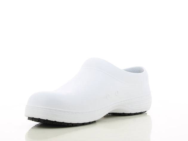 Sabot BESTCLOG OB blanc ultra-léger pour usage professionnel, idéal pour les secteurs médicaux, nettoyage et restauration.