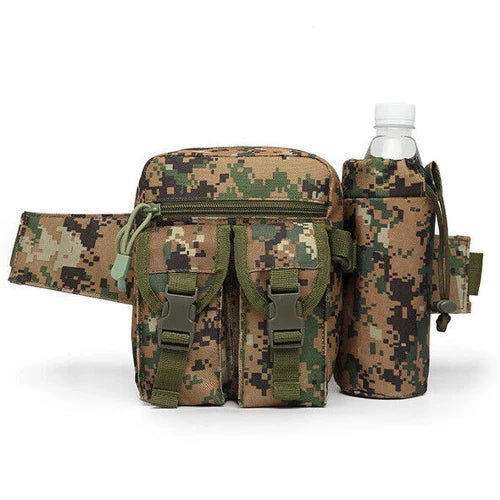 Sac banane tactique avec porte-bouteille - Modèle utilitaire