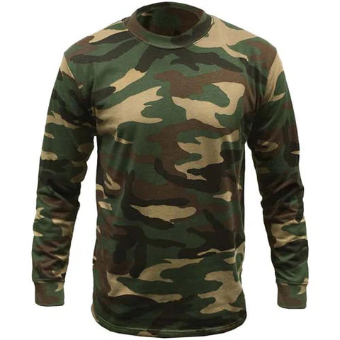 T-shirt manches longues camouflage Game - Style Woodland