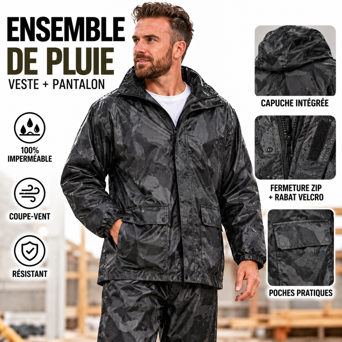 Ensemble veste et pantalon imperméables Arctic Storm