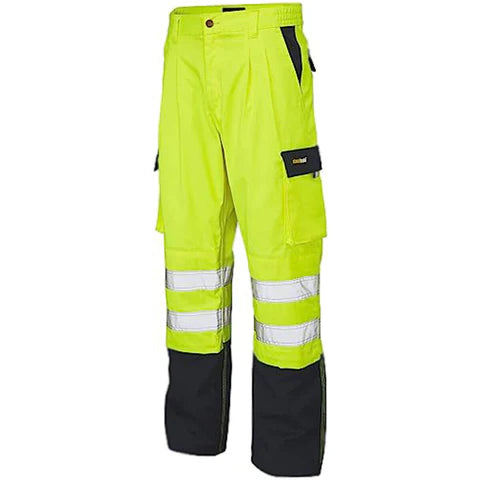 Mens Hi Vis Polycotton Safety Work Trousers - HV039 