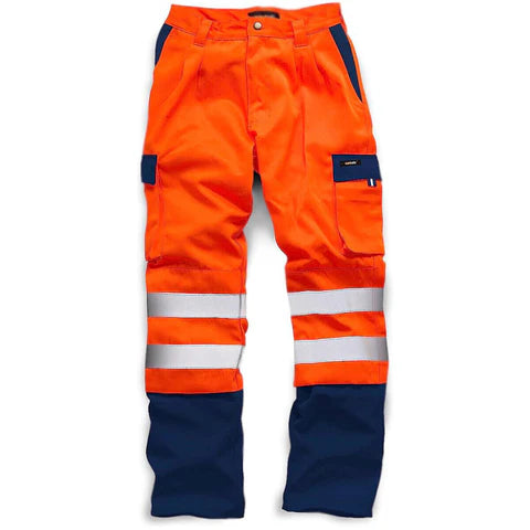 Mens Hi Vis Polycotton Safety Work Trousers - HV039 