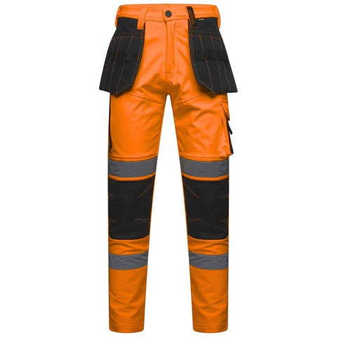 Men's Hi Vis Softshell Cargo Trousers - AV059