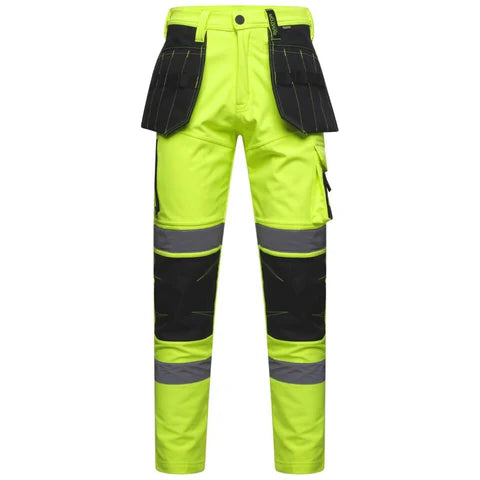 Men's Hi Vis Softshell Cargo Trousers - AV059