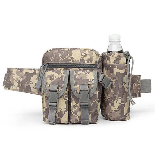 Sac banane tactique avec porte-bouteille - Modèle utilitaire