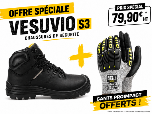 Chaussures de sécurité VESUVIO S3 + Gants PROIMPACT offerts