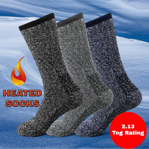 Chaussettes Thermiques Chauffantes pour Hommes - Lot de 3 paires (AT289) Taille 39-45