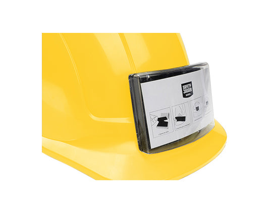 Porte-insigne pour casque avec fixation auto-adhésive Velcro Safety Jogger