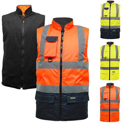 Hi Vis Reverible Bodywarmer - HV010 / HV037